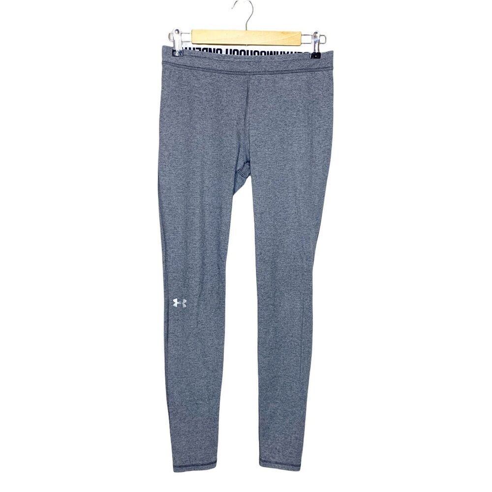 Under Armour S Small Gray Athletic Leggings Gym‎ Training Logo Stretch